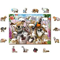 Wooden City Houten Puzzel 200 Stukken - Gekke Dieren