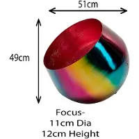 Kare Tafellamp Rainbow, multicolor, Woon-/ Eetkamer, metaal, Modern, Tafellamp