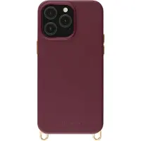 Selencia Rivièra MagSafe Backcover met afneembare haakjes voor de Apple iPhone 14 Pro - Bold Burgundy