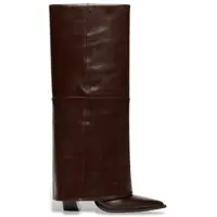 Marella Dames Laarzen van omgekeerd leer met schacht in Papiro donkerbruin (40), 8 tot 10 cm, Geen, Casual 2623796016200