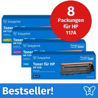 Easyprint NIEUW: Toner voor HP 117A Multipack (BK/C/M/Y), compatibel met HP ColorLaser 150, MFP-178, e.d., 8 stuks