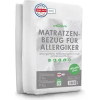 Nikcorp Welldora matrasbeschermer, 180x200x8 cm, geschikt voor mensen met allergieën, huisstofmijtwerend, wit
