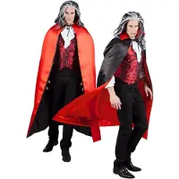 Boland cape Sundown de luxe 150 cm polyester zwart/rood