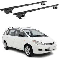 Aurilis Draagbalken, basissteunen voor Toyota Previa II, modeljaren 2000-2005, 90 kg, aluminium, zwart