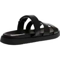 Steve madden Kinderen/Kids Missile-E leren platte slippers (Zwart)