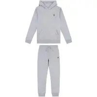 Lyle & Scott Set met hoodie en broek met logo voor kinderen (Grijze Heide)
