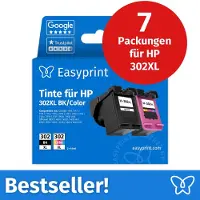 Easyprint NIEUW: Inktcartridges voor HP 302XL, multipack (BK/C/M/Y), 7 stuks