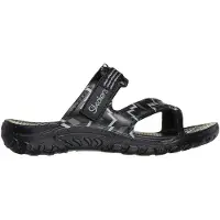 SKECHERS Dames Reggae Zig Zag Sandalen (Zwart/Grijs)