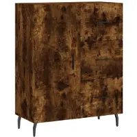vidaXL Dressoir 69,5x34x90 cm bewerkt hout gerookt eikenkleurig