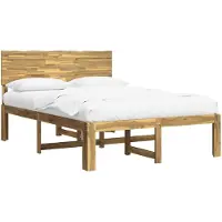 vidaXL Tweepersoonsbed met hoofdbord ROSTOCK Wit 140 x 200 cm
