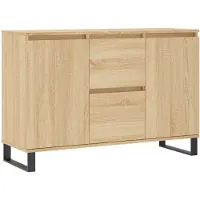vidaXL Dressoir 101,5x35x70 cm bewerkt hout sonoma eikenkleurig