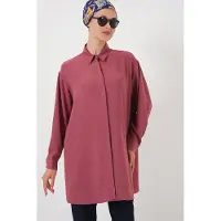 Big Dart Oversized Lange Mouwen Knopen Blouse met Kraag