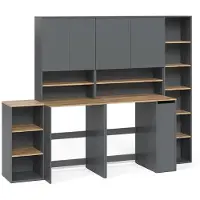 Vicco Badkamermeubelset Viktor Antraciet/Goudkleurig Eiken 6-delig, Model 59173