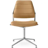 Vipp 454 Draaistoel - Bureaustoelen Leer Camel Leather - 45471G01