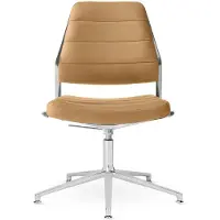 Vipp 454+ Draaistoel - Bureaustoelen Leer Camel Leather - 454+71G01