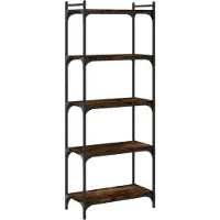 vidaXL Boekenkast 5-laags 60x30x154 cm bewerkt hout gerookt eikenkleur