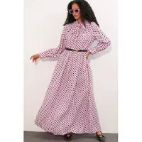 Bigdart Gestippelde Maxi Shirtjurk