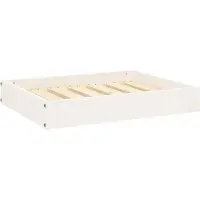 vidaXL Hondenmand 61,5x49x9 cm massief grenenhout wit