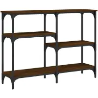 vidaXL Wandtafel 102x29x75 cm bewerkt hout bruin eikenkleur