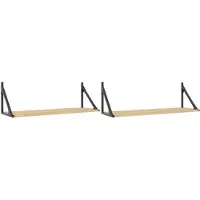 vidaXL Wandplanken 2 st Sonoma eiken 80x25x25,5 cm bewerkt hout