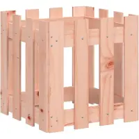 vidaXL Plantenbak met hekontwerp 40x40x40 cm massief douglashout