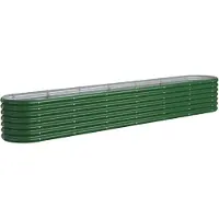 vidaXL Plantenbak 260x40x36 cm gegalvaniseerd staal groen