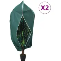 vidaXL Plantenhoezen met ritssluiting 2 st 70 g/m² 1,2x1,8 m