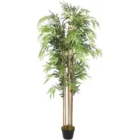 vidaXL Kunstplant bamboe 500 bladeren 80 cm groen