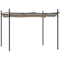 vidaXL Pergola met schuifdak, taupe, 295x292x230 cm