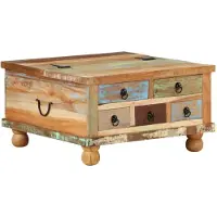 vidaXL Salontafel 70x70x38 cm gerecycled hout