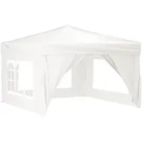 vidaXL Partytent inklapbaar met zijwanden 3x3 m wit