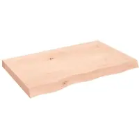 vidaXL Tafelblad 80x50x(2-6) cm onbehandeld massief eikenhout
