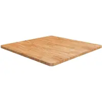 vidaXL Tafelblad vierkant 80x80x2,5cm massief eiken lichtbruin