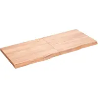 vidaXL Tafelblad 120x50x(2-4)cm behandeld massief eikenhout lichtbruin