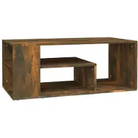 vidaXL Salontafel 100x50x40 cm bewerkt hout gerookt eikenkleurig