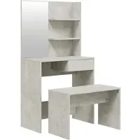 vidaXL Kaptafelset 74,5x40x141 cm betongrijs