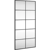 vidaXL Wandspiegel rechthoekig 50x100 cm ijzer zwart
