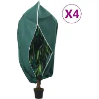 vidaXL Plantenhoezen met ritssluiting 4 st 70 g/m² 1,55x1,55 m
