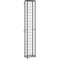 vidaXL Wijnrek voor 57 flessen 34x18x200 cm smeedijzer zwart