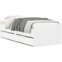 vidaXL Bedframe met lades wit 100x200 cm