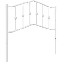 vidaXL Vervangend hoofdbord 90 cm metaal wit