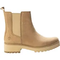 Timberland Stoere leren Chelsea-laarzen met blokhak voor dames (Taupe)