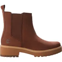 Timberland Stoere leren Chelsea-laarzen met blokhak voor dames (Bruin)