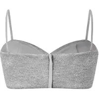 OFF-WHITE Off White Glitterende cropped tube top voor dames (Zilver)