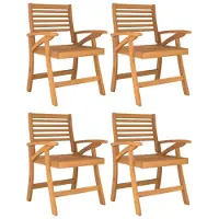 vidaXL Tuinstoelen 4 st 58x58x87 cm massief acaciahout