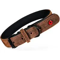 Zolux expert halsband voor hond premium leer / neopreen bruin 30x1,4 cm