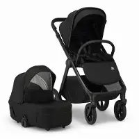 Deryan Otis Kinderwagen 2-in-1 - Wandelwagen met Reiswieg - Zwart
