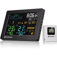 Bresser Weerstation in kleur MeteoTemp Baro HZ Zwart