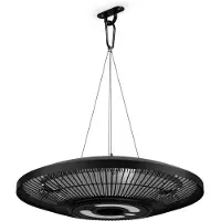 Klarstein LumiHeat infraroodplafondverwarming 2000 W – terrasverwarmer met ledverlichting, app-bediening en afstandsbediening, waterbestendig, geruisloze verwarming