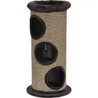 Famanu krabpalen XXL voor grote katten, met speelgedeelte en holte – 105 cm, bruin